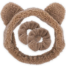 Load image into Gallery viewer, Teddy Bear Ear Headband and Scrunchie Wristbands
